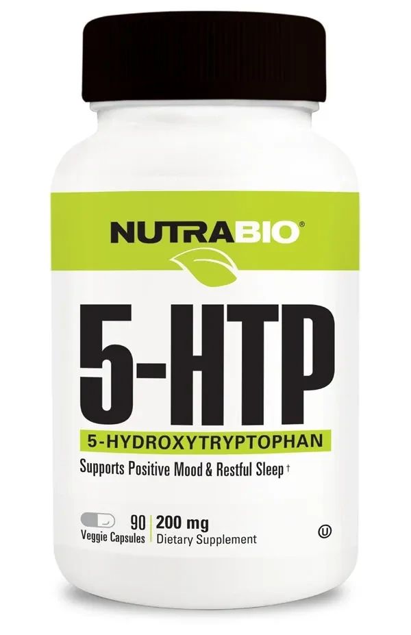 NutraBio 5-HTP 200 mg, Size: 90 Vegetarian Capsules