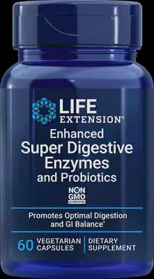 Life Extension Enhanced Super Digestive Enzymes and Probiotics, Size: 60 Vegetarian Capsules
