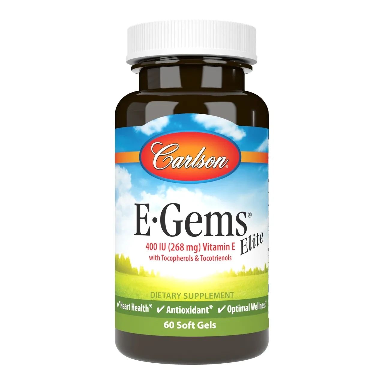 Carlson E-Gems Elite 400 IU 268mg, Size: 60 Softgels