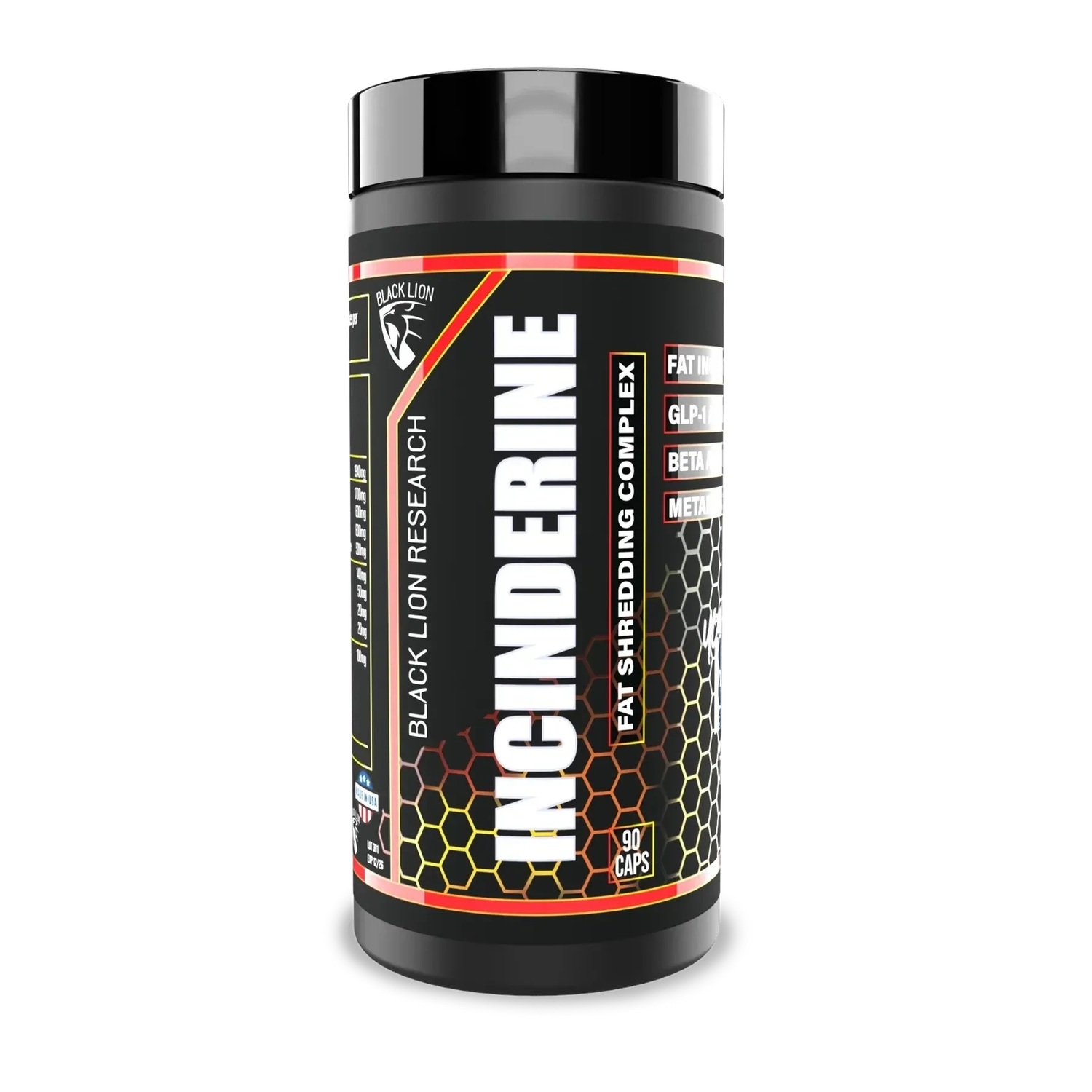 Black Lion Research Incinderine Fat Burner, Size: 90 Capsules