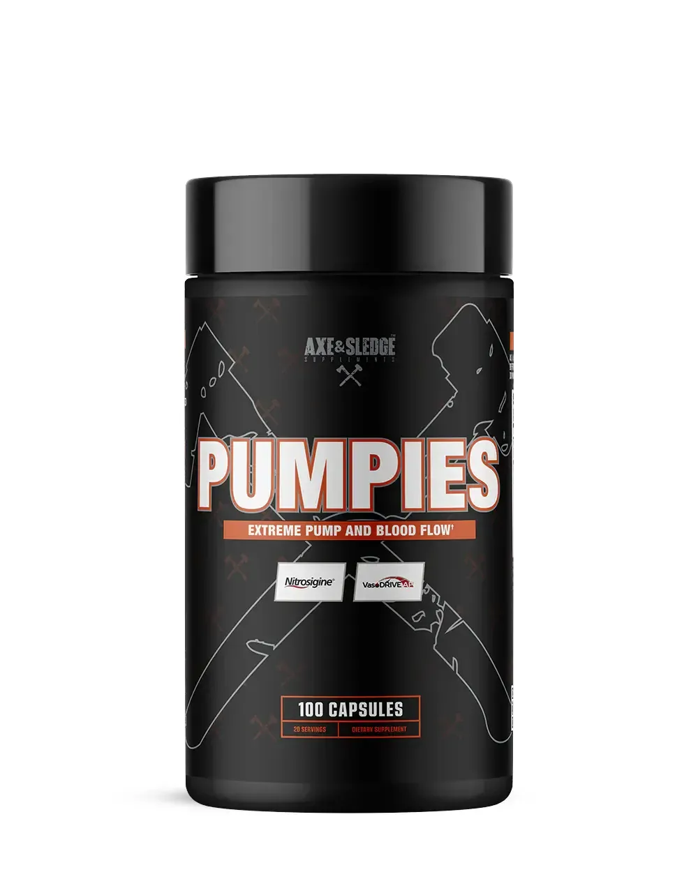 Axe and Sledge Pumpies, Size: 100 Capsules