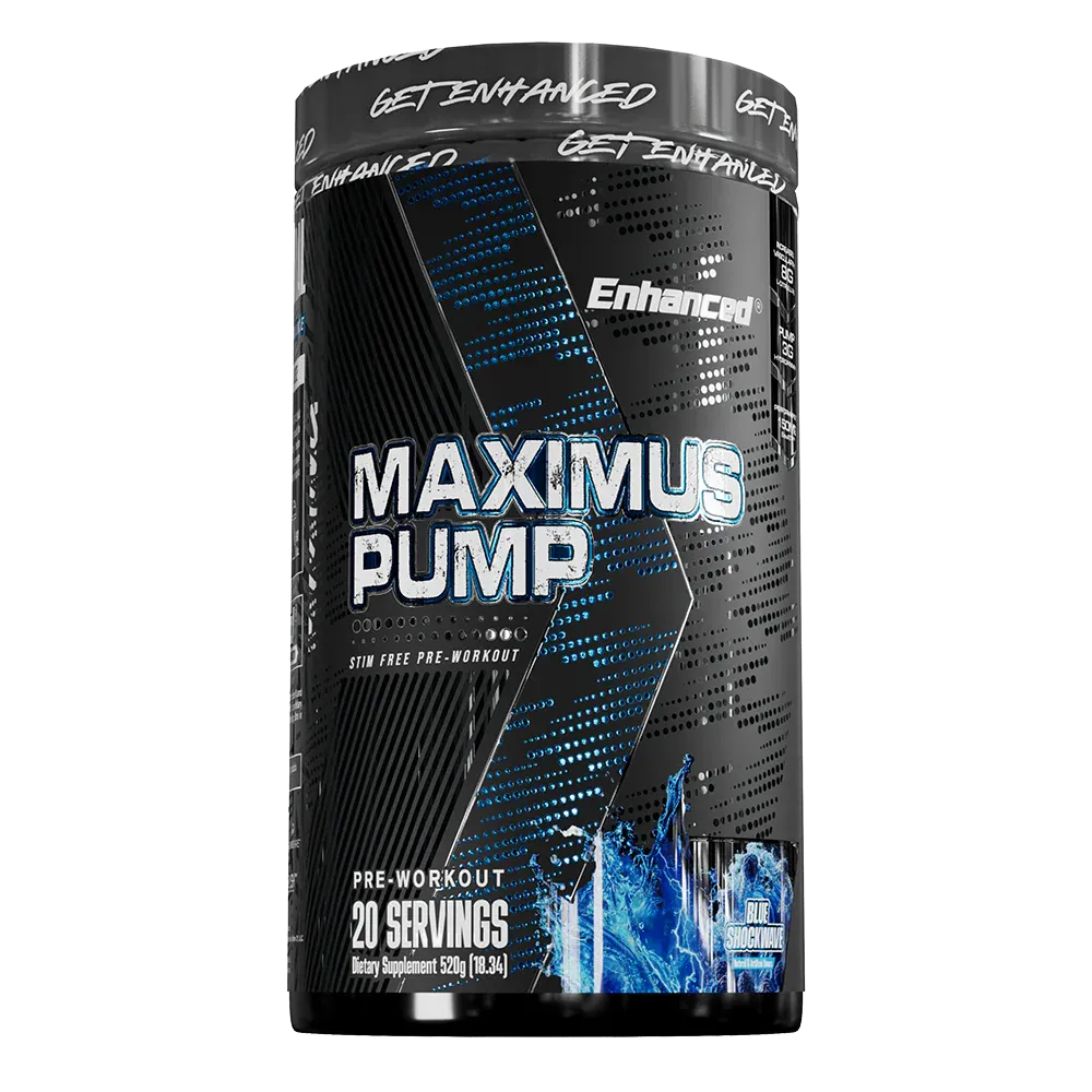 Enhanced Labs Maximus Pump, Flavor: Blue Shockwave, Size: 20 Servings
