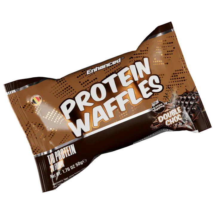Enhanced Labs Protein Waffles, Flavor: Double Chocolate, Size: Case of 12