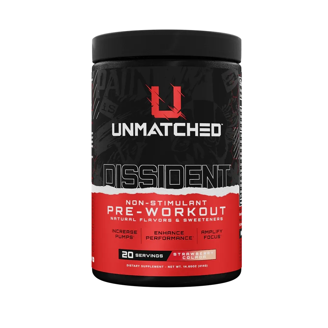 Unmatched Supps Dissident, Flavor: Strawberry Colada, Size: 20 Servings