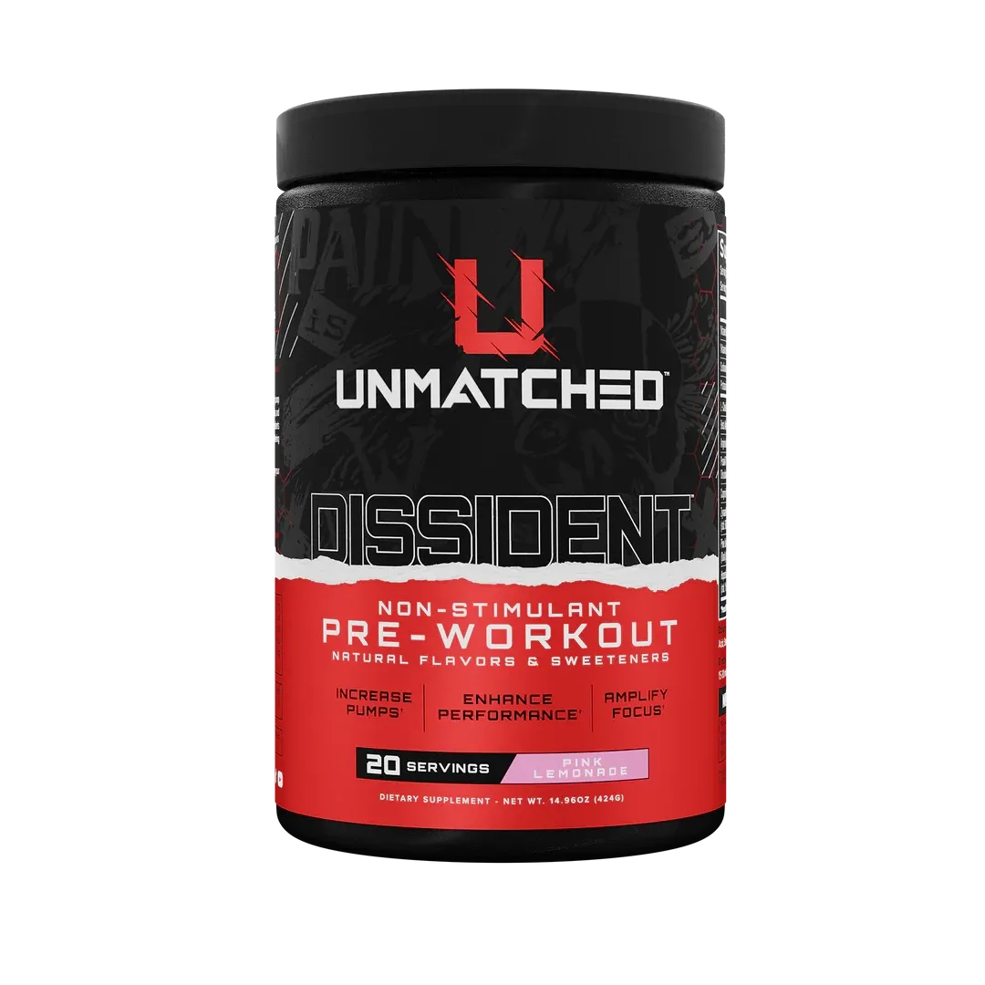 Unmatched Supps Dissident, Flavor: Pink Lemonade, Size: 20 Servings
