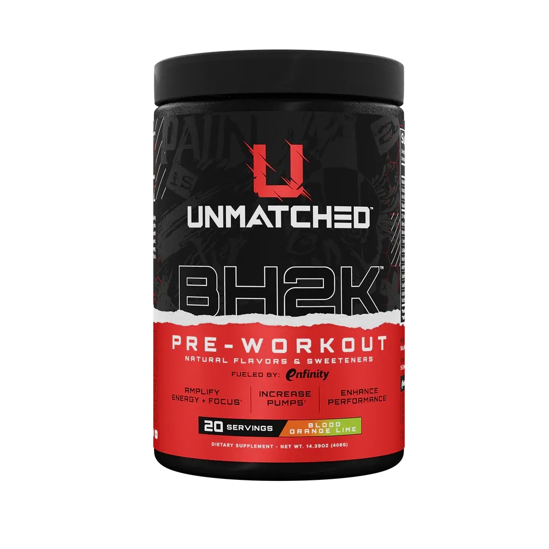 Unmatched Supps BH2K, Flavor: Blood Orange Lime, Size: 20 Servings