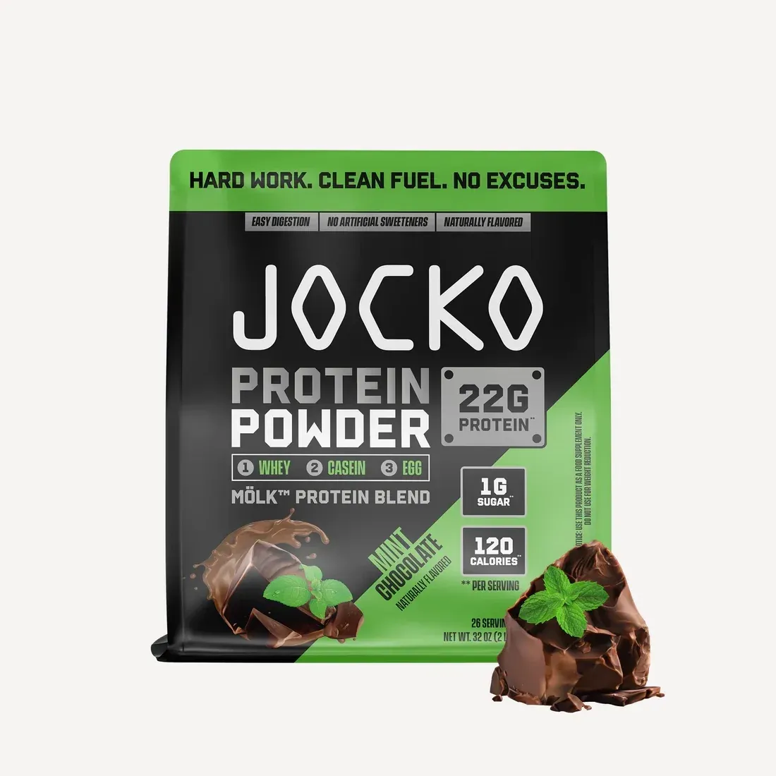 Jocko Molk Protein Powder, Flavor: Chocolate Mint, Size: 26 Servings