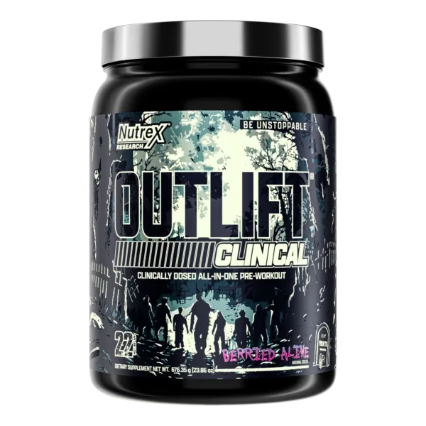 Nutrex OUTLIFT Clinical Pre-Workout, Flavor: Berried Alive, Size: 22 Servings