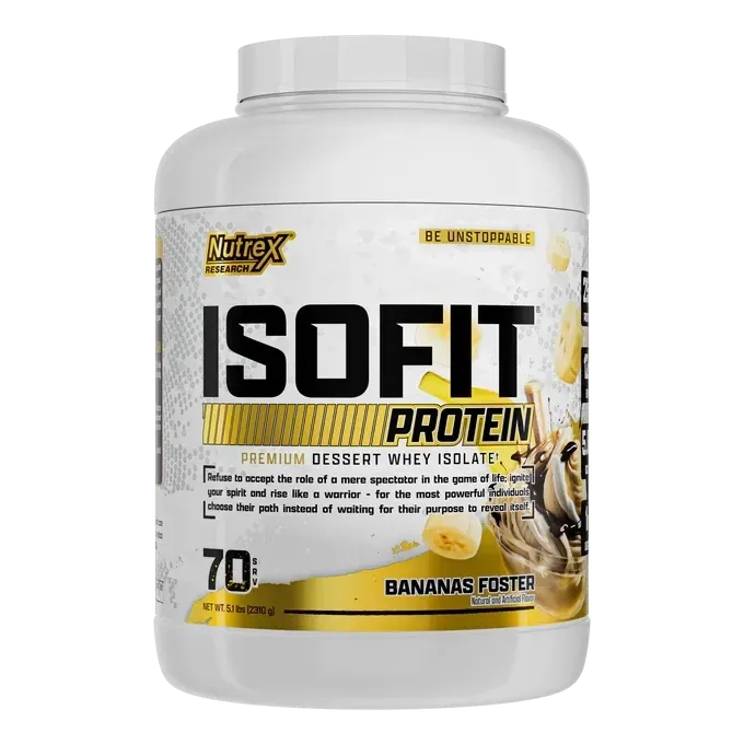 Nutrex IsoFit Whey Isolate 5 lb, Flavor: Banana Foster, Size: 5 lb