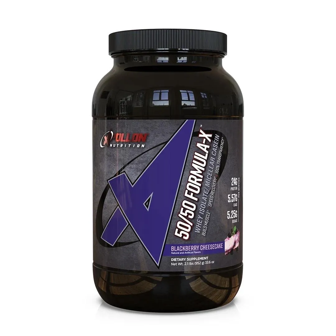Apollon Nutrition 50/50 Formula X Protein 2 lb, Flavor: Blackberry Cheesecake, Size: 2 lb