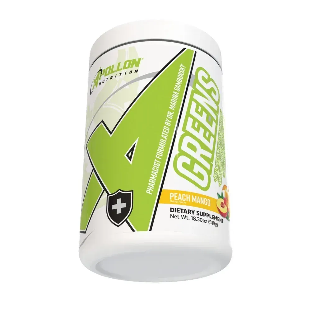 Apollon Nutrition Greens, Flavor: Peach Mango, Size: 30 Servings