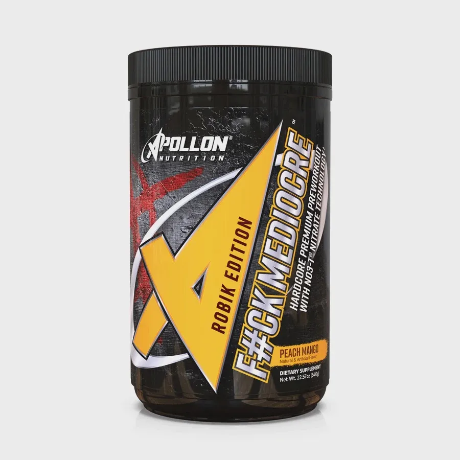 Apollon Nutrition F*** Mediocre Pre-Workout, Flavor: Peach Mango, Size: 40/20 Servings