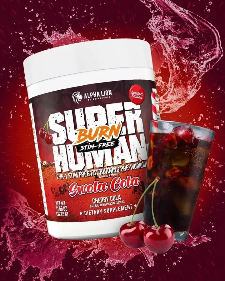 Alpha Lion Stim-Free SuperHuman Burn V2, Flavor: Swola Cola, Size: 21 Servings