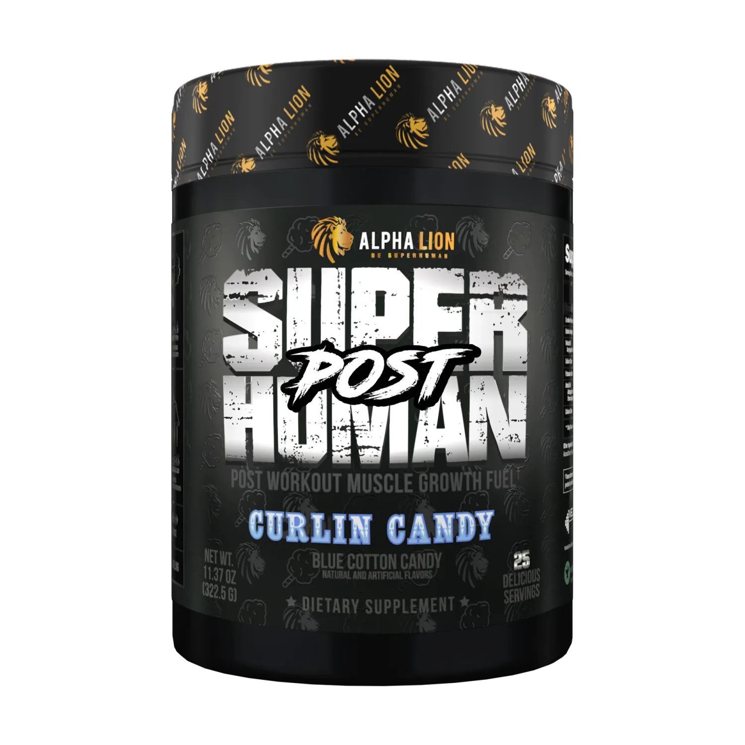 Alpha Lion Superhuman Post, Flavor: Curlin&#39; Candy (Cotton Candy), Size: 25 Servings