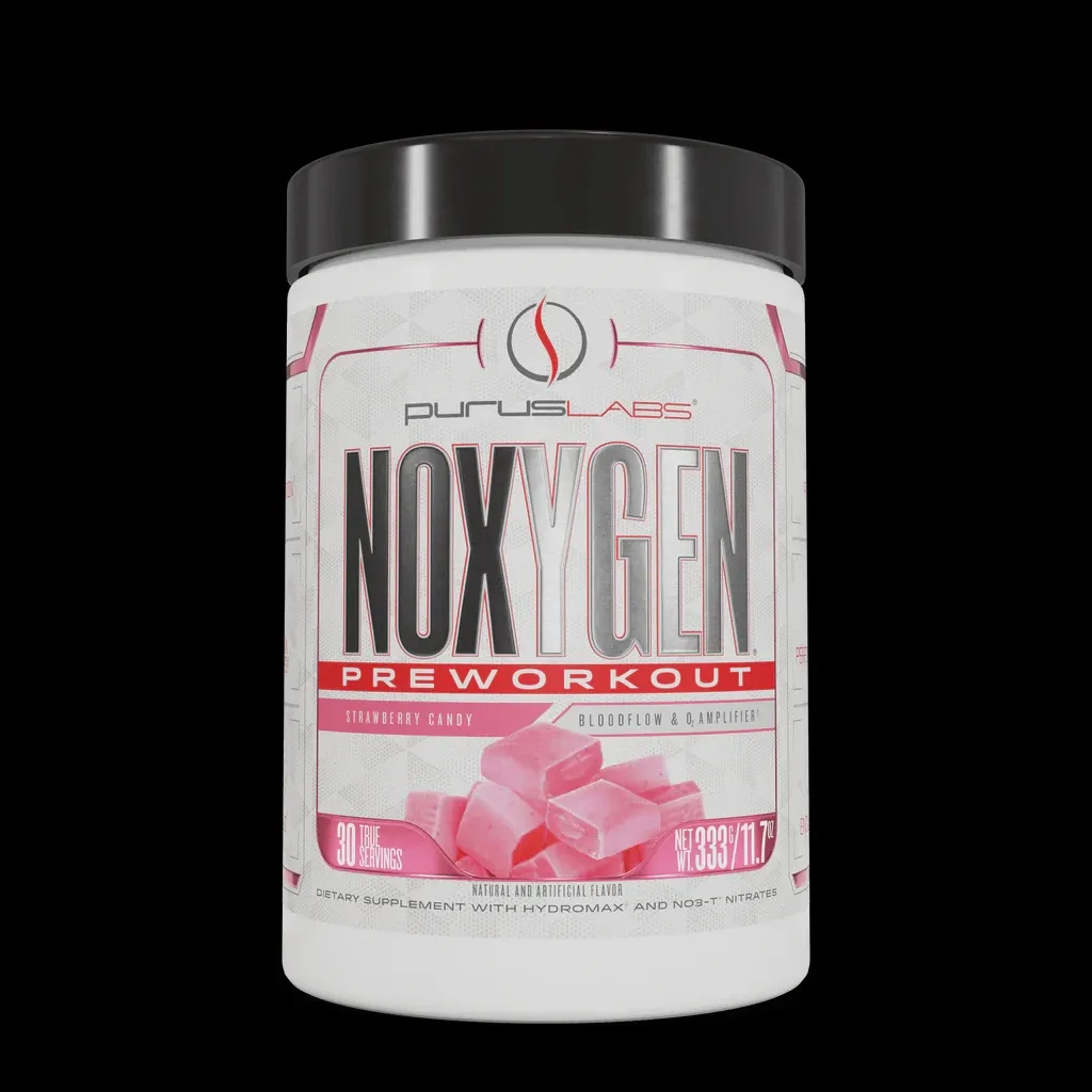 Purus Labs NOxygen Pre-Workout, Flavor: Strawberry Candy, Size: 30 Servings