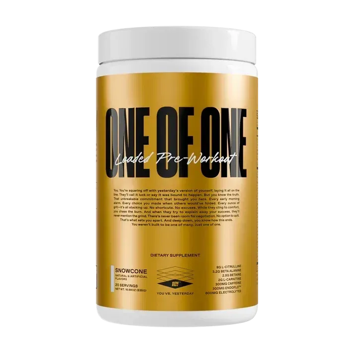 ONE of ONE Loaded Pre-Workout, Flavor: Snowcone, Size: 20 Servings