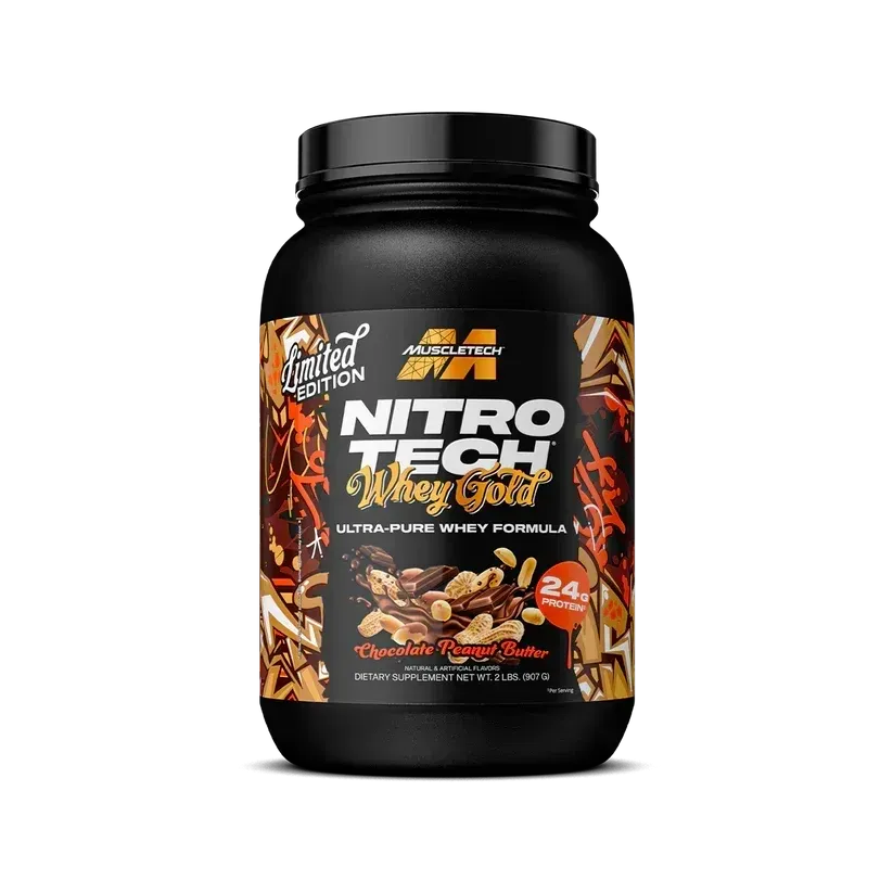 MuscleTech Nitro Tech 100% Whey Gold, Flavor: Chocolate Peanut Butter, Size: 2 lb