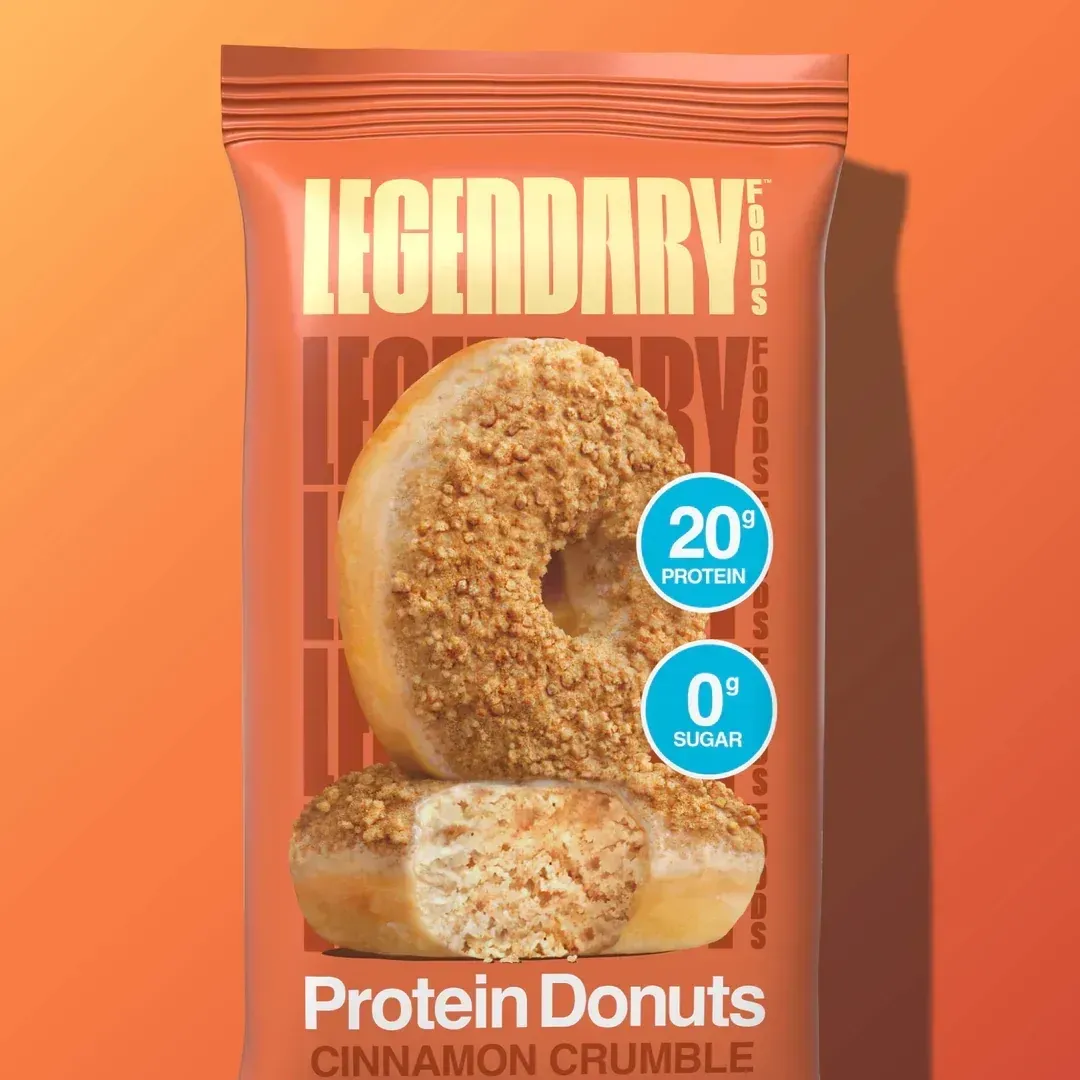 Legendary Foods Protein Donuts, Flavor: Cinnamon Crumble Protein Donuts, Size: 1 Donut