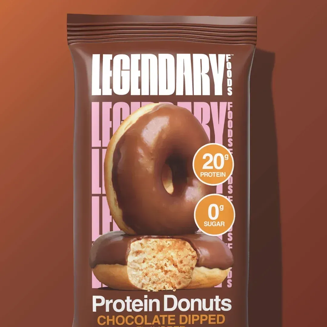 Legendary Foods Protein Donuts, Flavor: Chocolate Dipped Protein Donuts, Size: 1 Donut