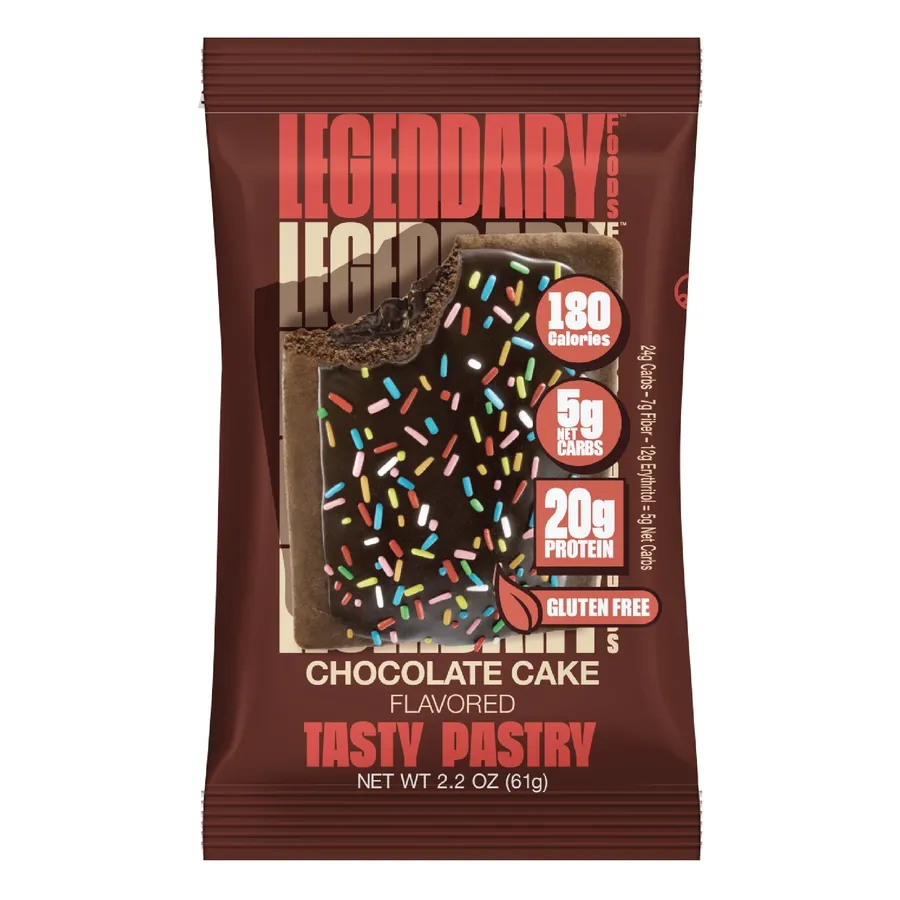 Legendary Foods Cake Style Tasty Pastry, Flavor: Chocolate Cake, Size: 1 Pastry