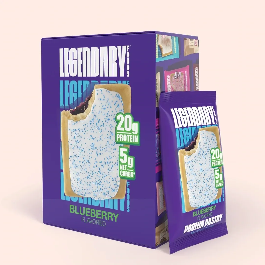 Legendary Foods Cake Style Tasty Pastry, Flavor: Blueberry, Size: 10 Pastries