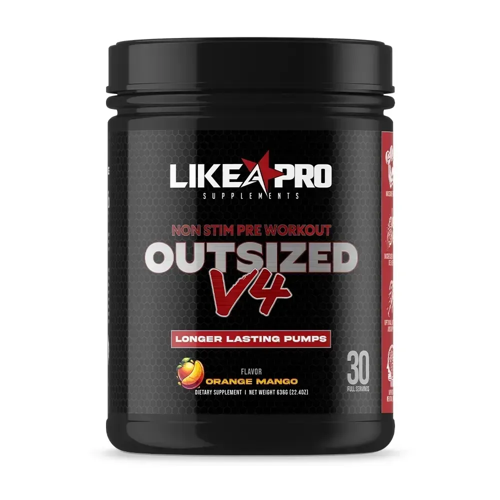Like A Pro Outsized V4 Non-Stim Pump, Flavor: Orange Mango, Size: 30 Servings