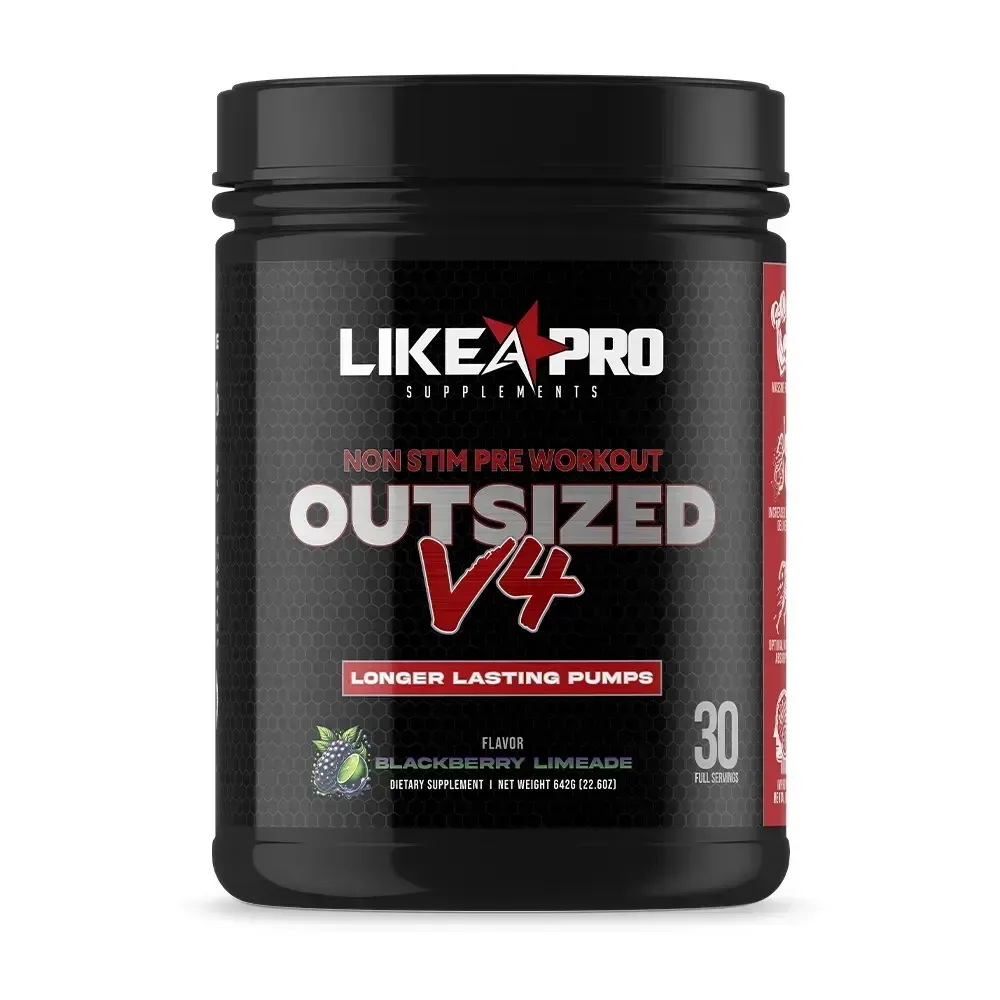 Like A Pro Outsized V4 Non-Stim Pump, Flavor: Blackberry Limeade, Size: 30 Servings