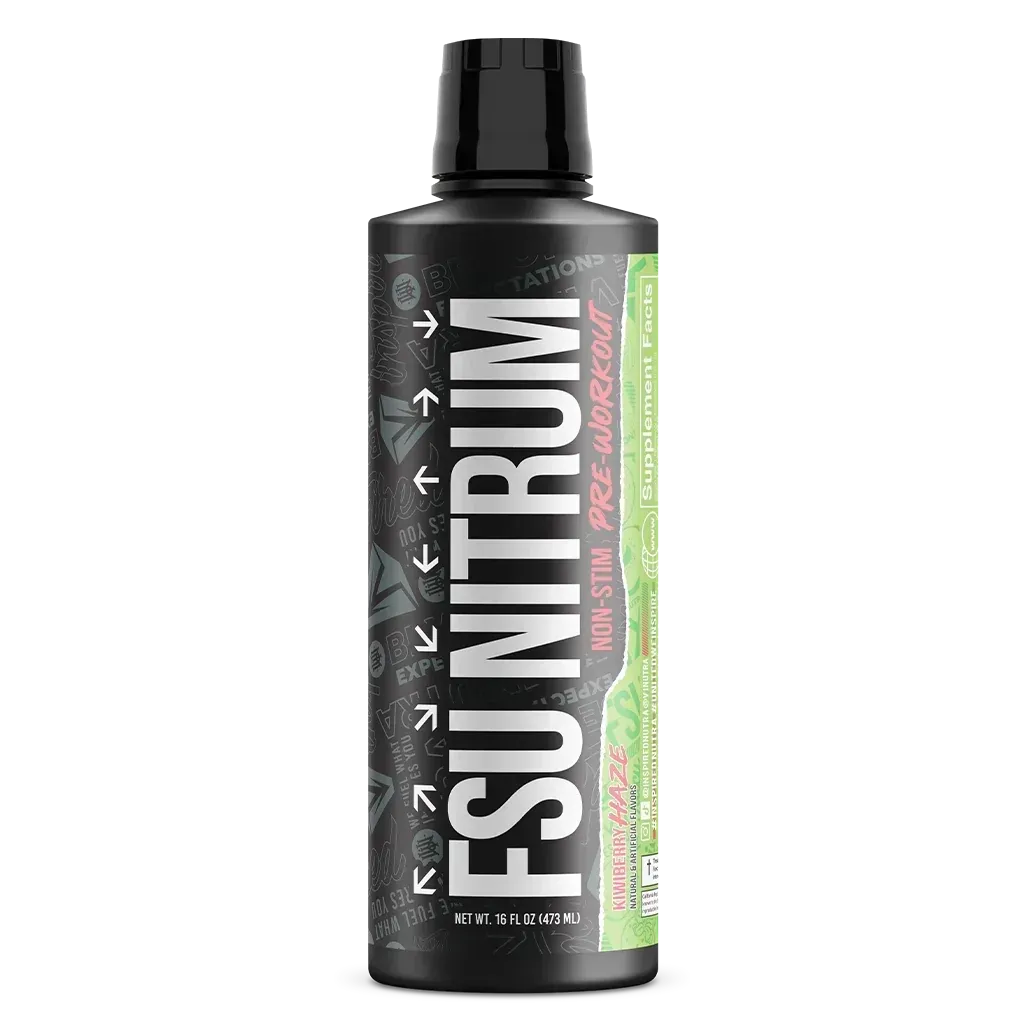 Inspired FSU Nitrum Liquid Non-Stim Pre-Workout, Flavor: Kiwiberry Haze (Strawberry Kiwi), Size: 16 fl oz