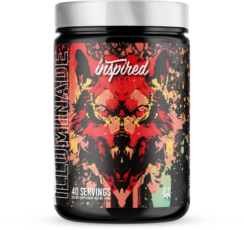 Inspired DVST8 Dark Pre-Workout, Flavor: Illuminade (Strawberry Watermelon Lemonade), Size: 40/20 Servings