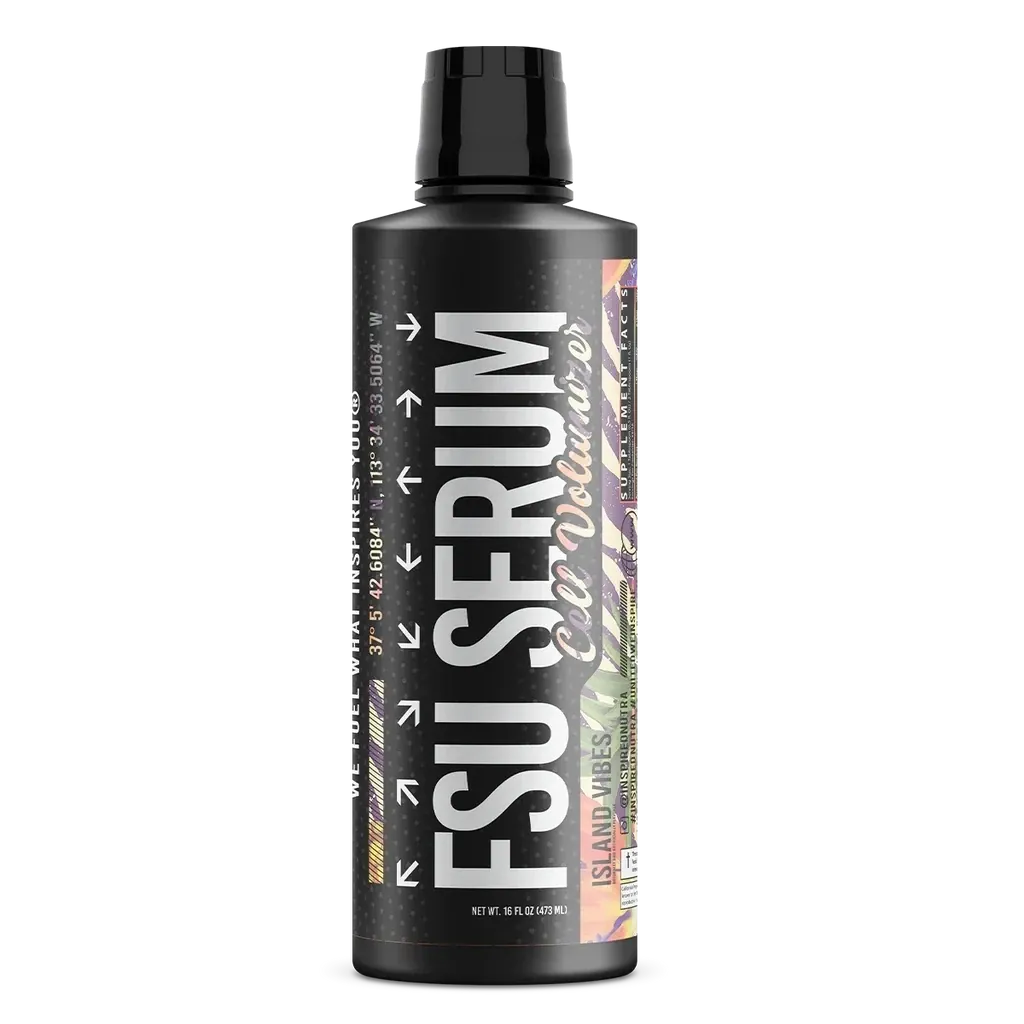 Inspired FSU Serum Liquid Non-Stim Pre-Workout, Flavor: Island Vibes (Pineberry Coconut), Size: 16 fl oz
