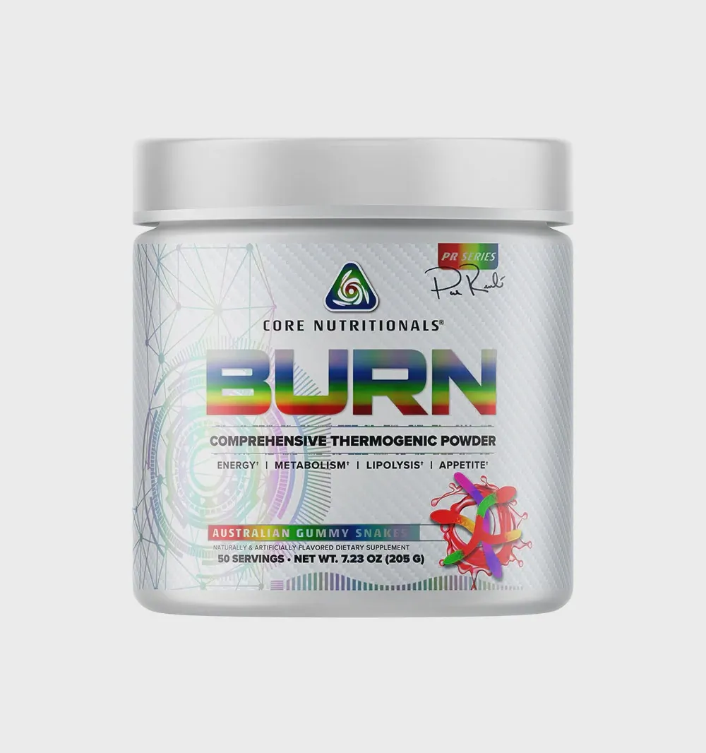 Core Nutritionals Burn Powder, Flavor: Australian Gummy Snakes, Size: 50 Servings