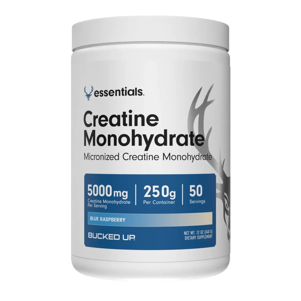 Bucked Up Creatine Monohydrate, Flavor: Blue Raspberry, Size: 50 Servings