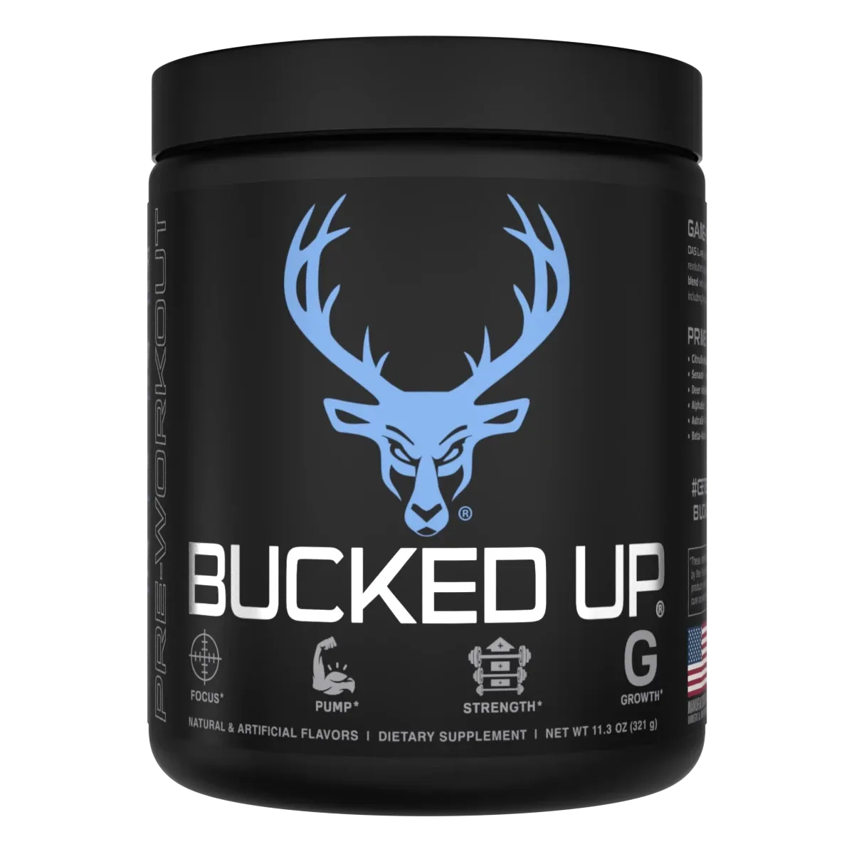 Bucked Up Pre-Workout, Flavor: Blue Raz, Size: 30 Servings