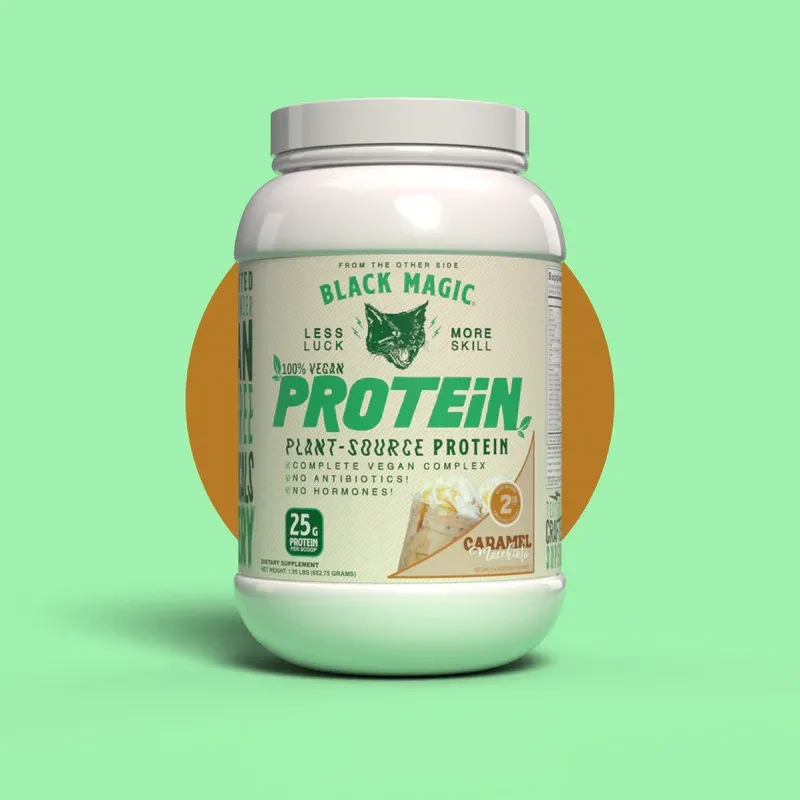 Black Magic Supply Vegan Protein, Flavor: Caramel Macchiato, Size: 25 Servings