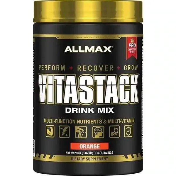 AllMax Vitastack Vitamin Drink Mix Powder, Flavor: Orange, Size: 30 Servings