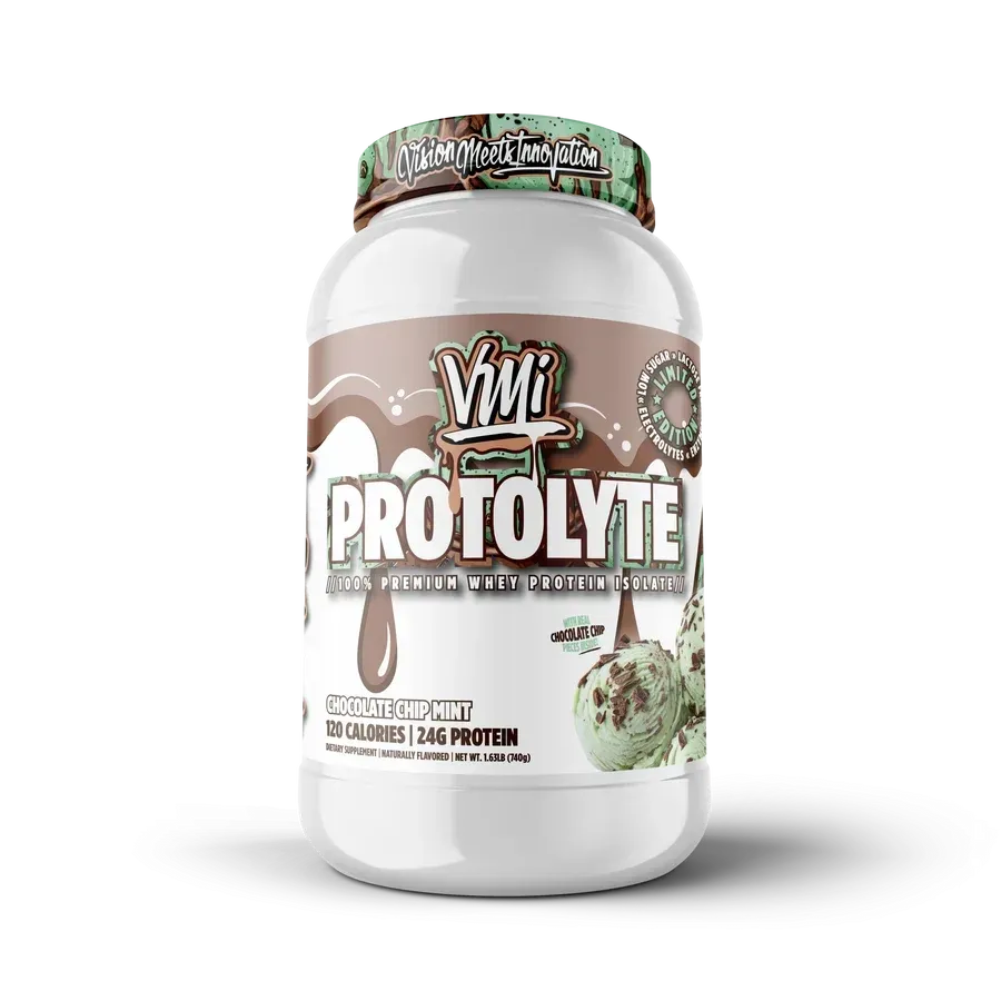VMI Sports Protolyte 100% Isolate Protein 25 Servings, Flavor: Chocolate Chip Mint, Size: 25 Servings