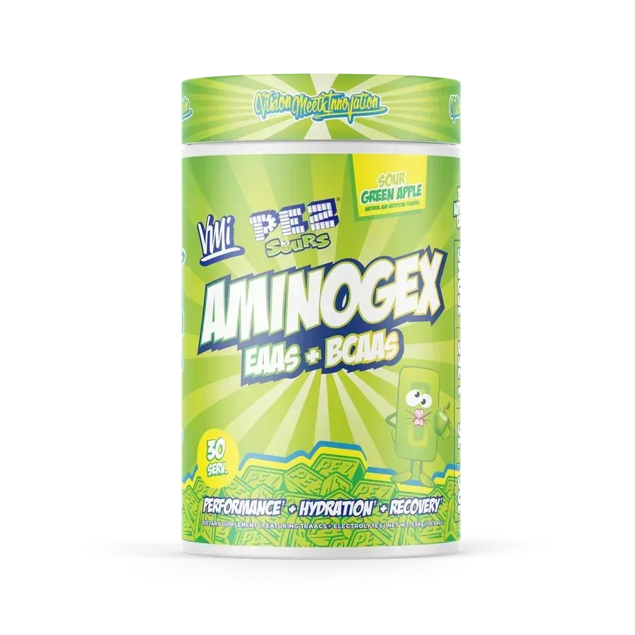 VMI Sports Aminogex Ultra BCAAs, Flavor: PEZ Sour Green Apple, Size: 30 Servings