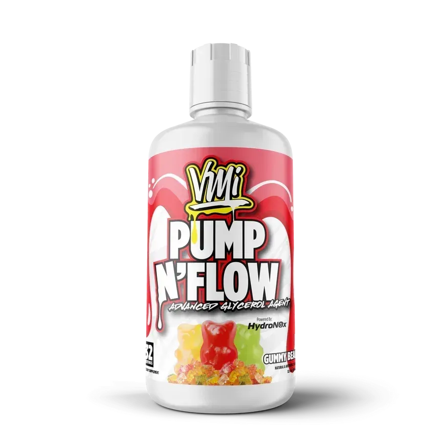 VMI Sports Pump N' Flow Stim Free Pre-Workout, Flavor: Gummy Bear, Size: 32/16 Servings