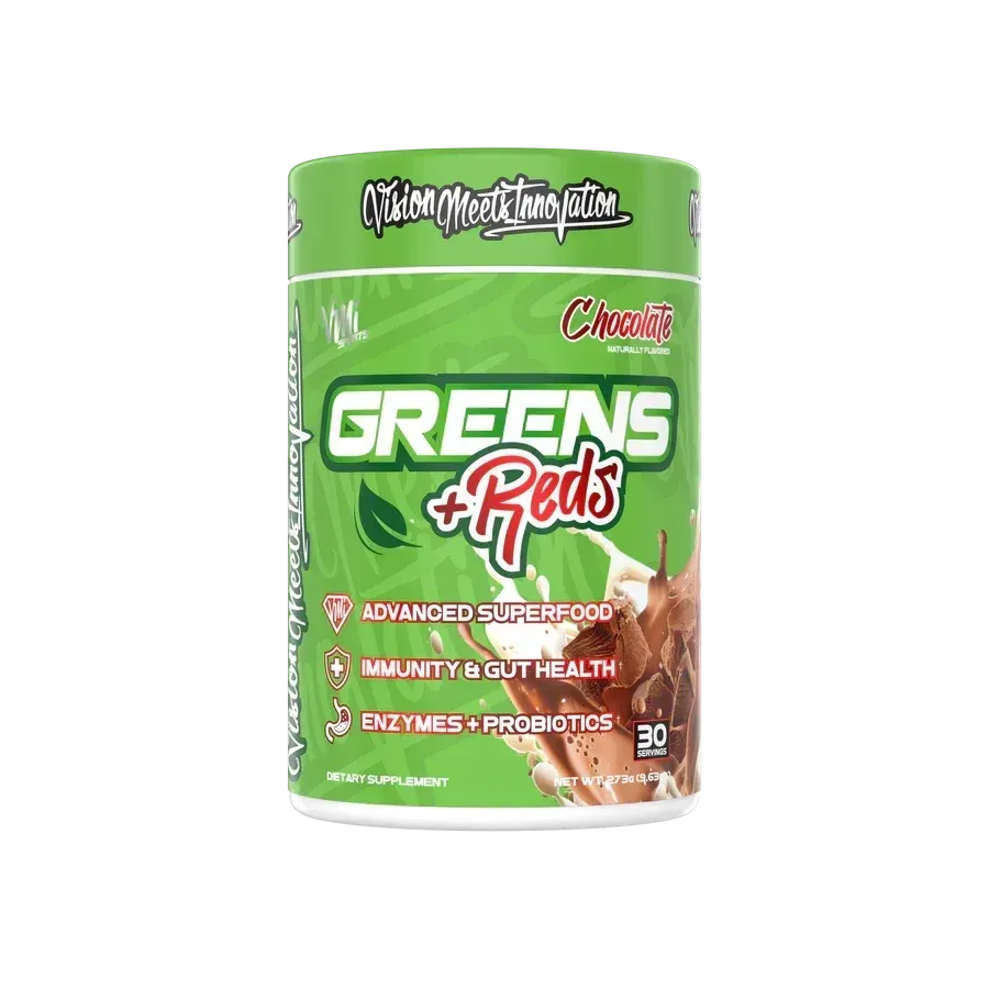 VMI Sports Greens + Reds, Flavor: Chocolate [best by 03/25], Size: 30 Servings