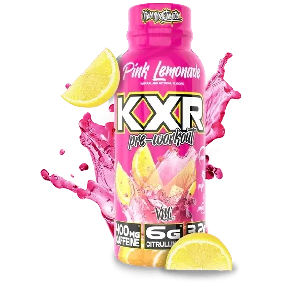VMI Sports KXR Pre-Workout RTD, Flavor: Pink Lemonade, Notice: Limit 12 bottles; overages refunded., Size: 1 Bottle (12.5 fl oz)