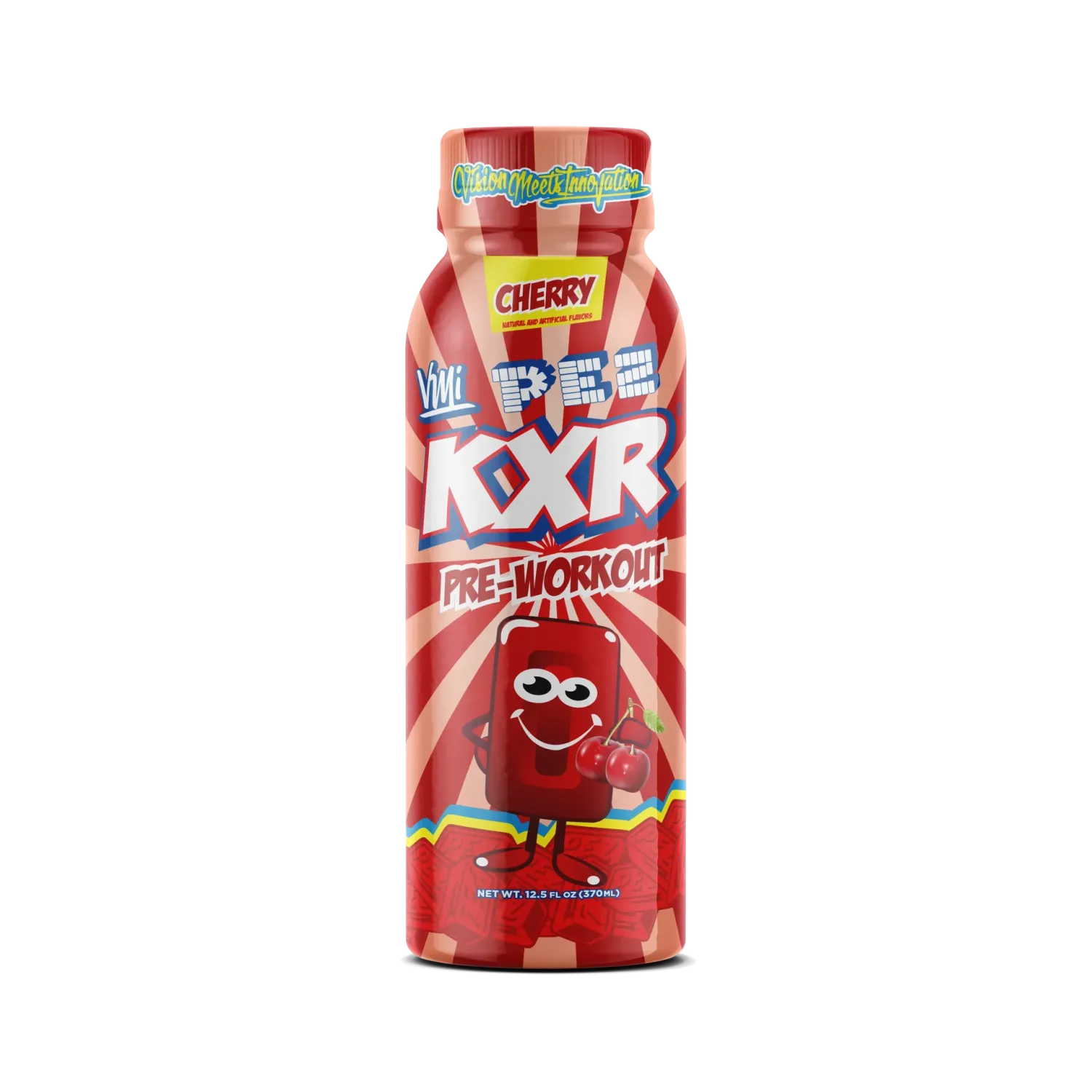 VMI Sports KXR Pre-Workout RTD, Flavor: PEZ Cherry, Notice: Limit 12 bottles; overages refunded., Size: 1 Bottle (12.5 fl oz)
