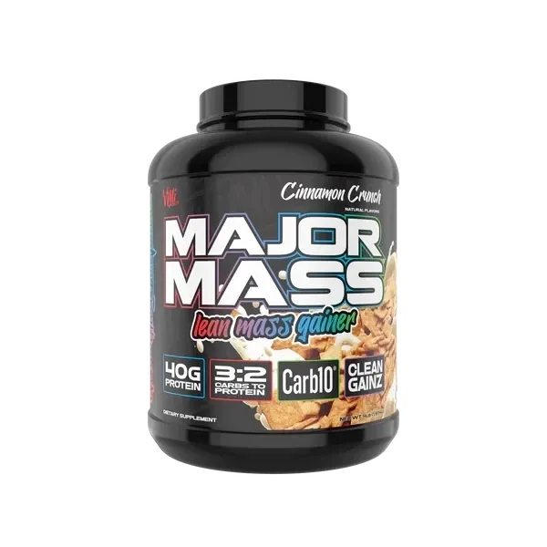 VMI Sports Major Mass High Protein Gainer, Flavor: Cinnamon Crunch, Size: 4 lb