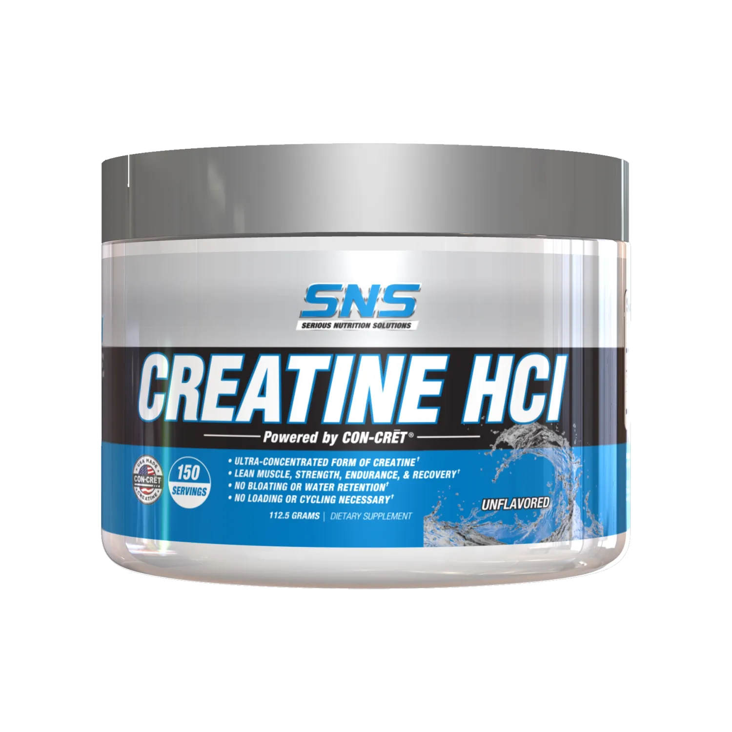 Serious Nutrition Solutions Creatine HCl, Flavor: Unflavored, Size: 150 Servings