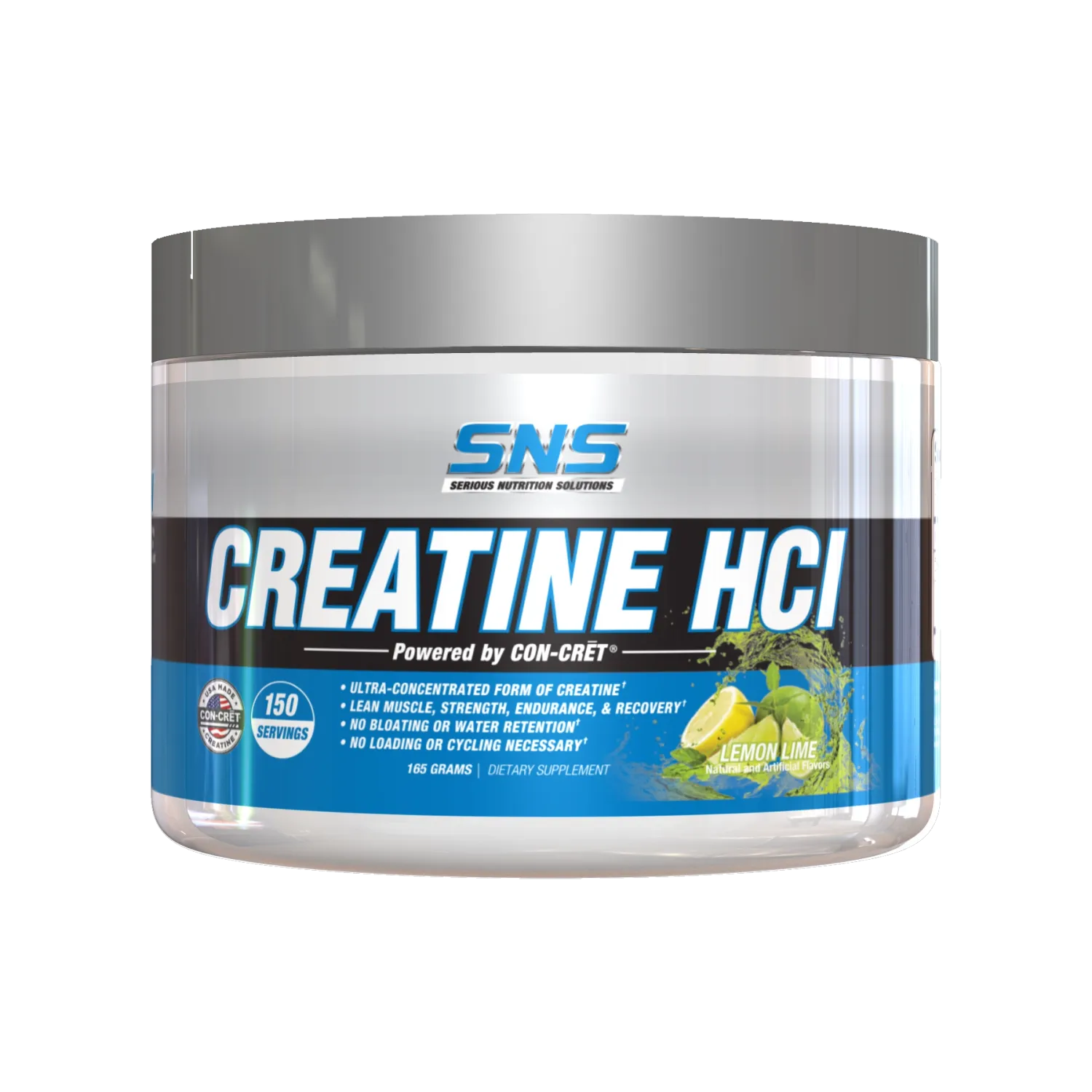 Serious Nutrition Solutions Creatine HCl, Flavor: Lemon Lime, Size: 150 Servings