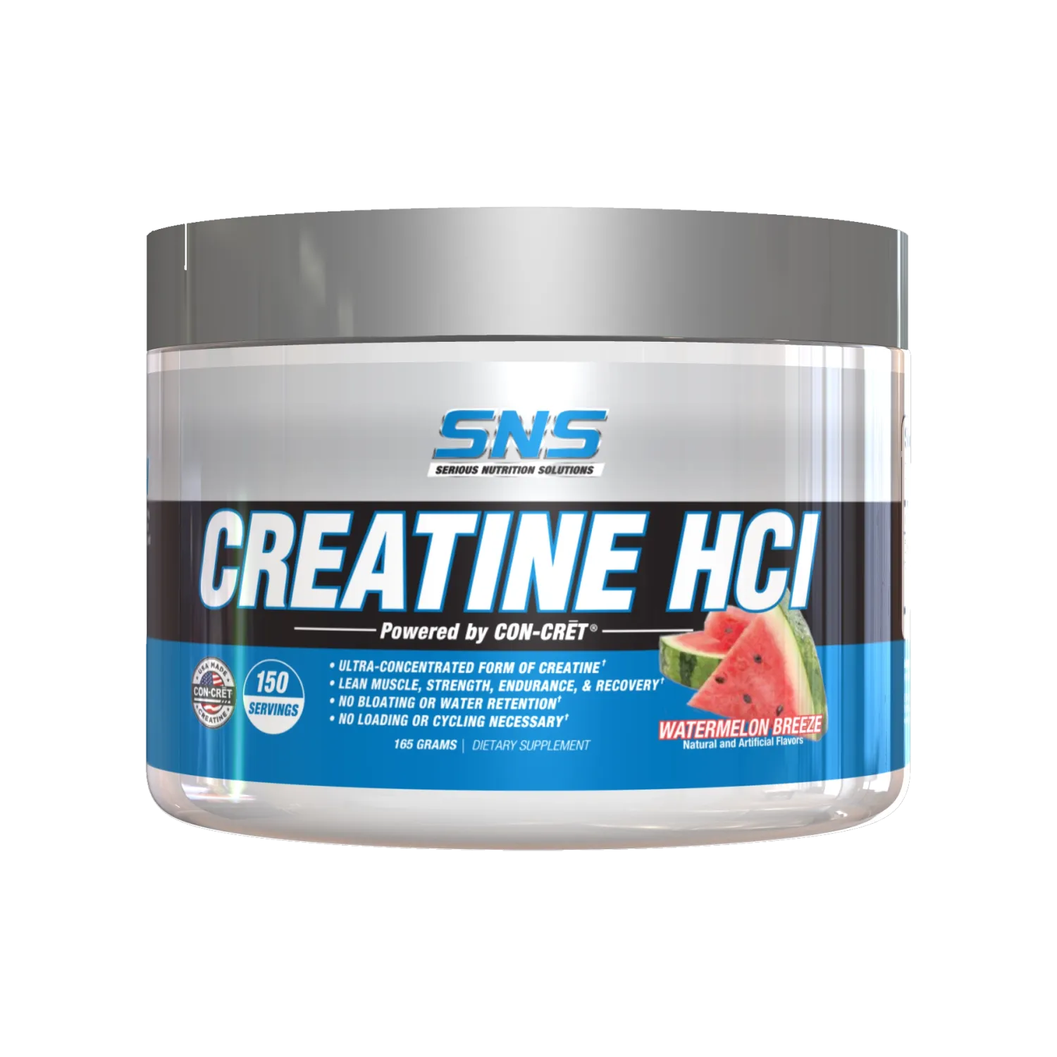 Serious Nutrition Solutions Creatine HCl, Flavor: Watermelon Breeze, Size: 150 Servings
