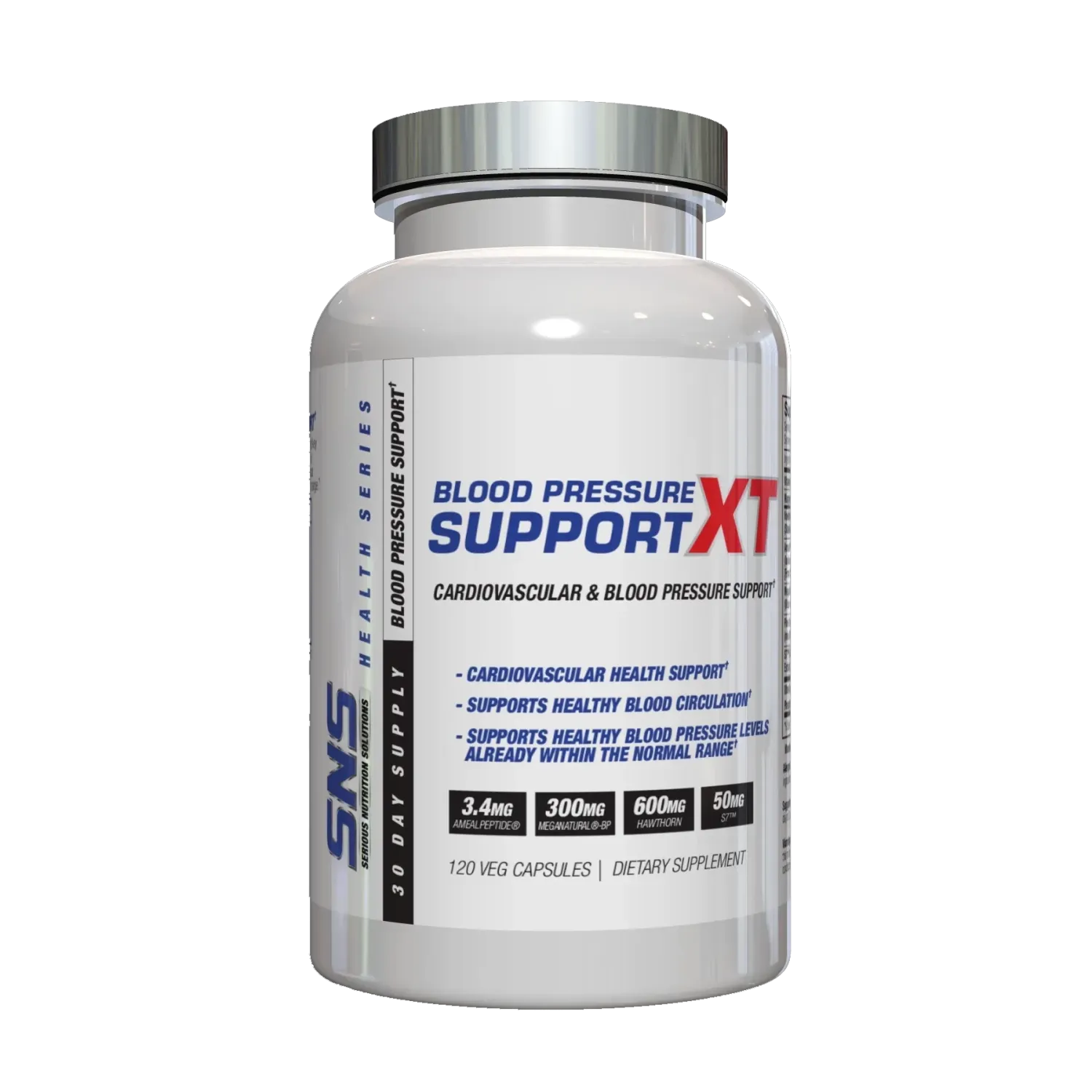 Serious Nutrition Solutions Blood Pressure Support XT, Size: 120 Capsules