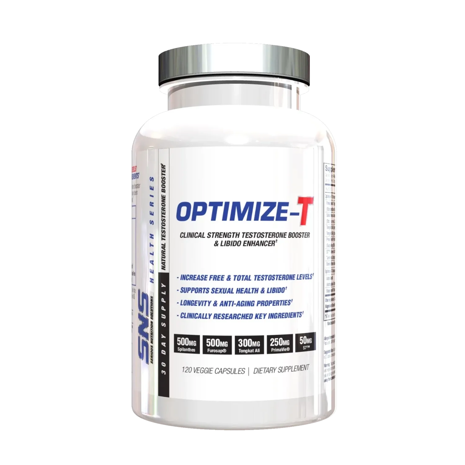 Serious Nutrition Solutions Optimize T, Size: 120 Capsules