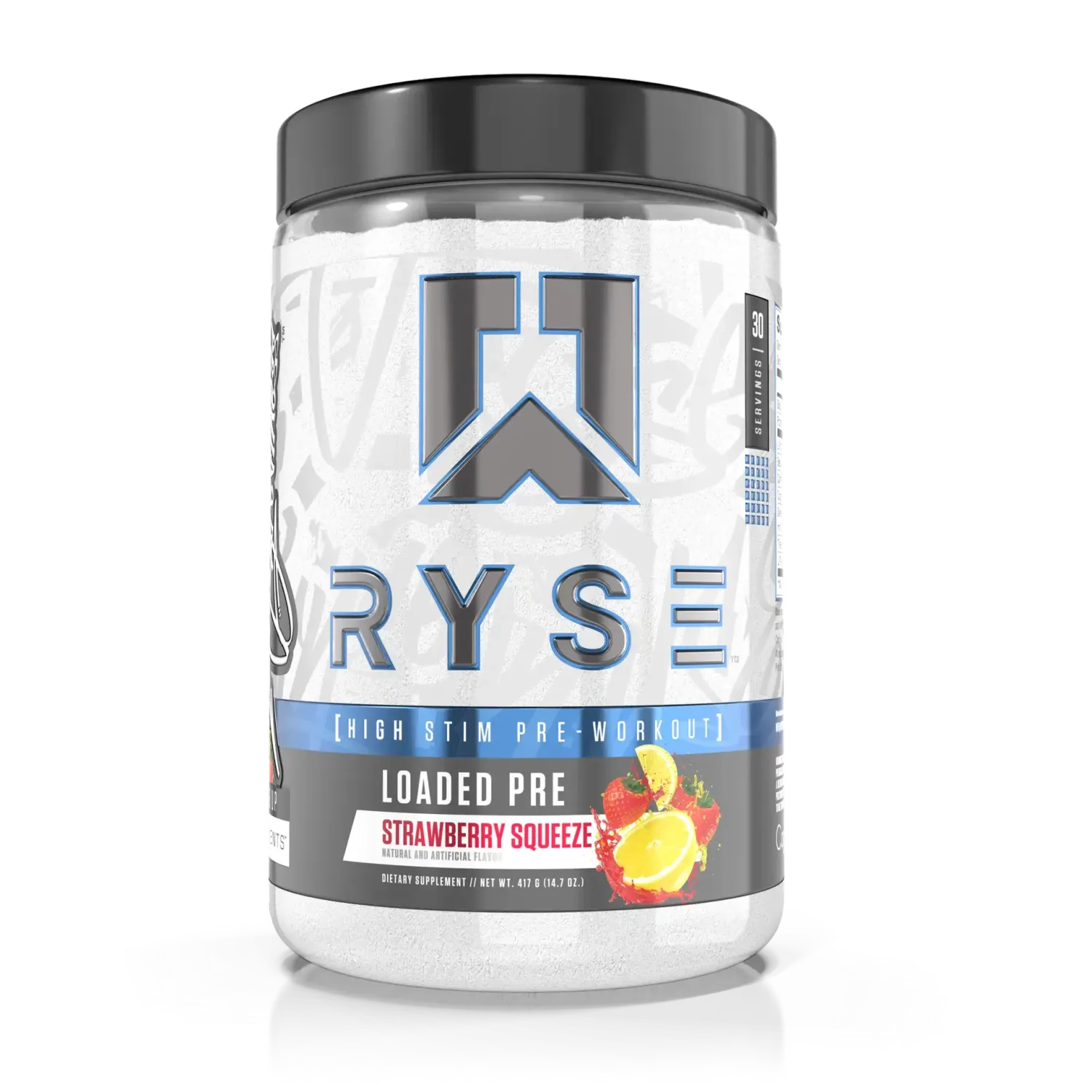 Ryse Core Series Loaded Pre, Flavor: Strawberry Squeeze, Size: 30 Servings