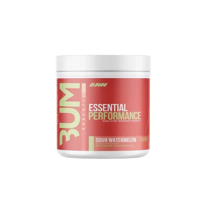 Raw Nutrition Essential Performance Non-Stim Pre-Workout, Flavor: Sour Watermelon, Size: 25 Servings