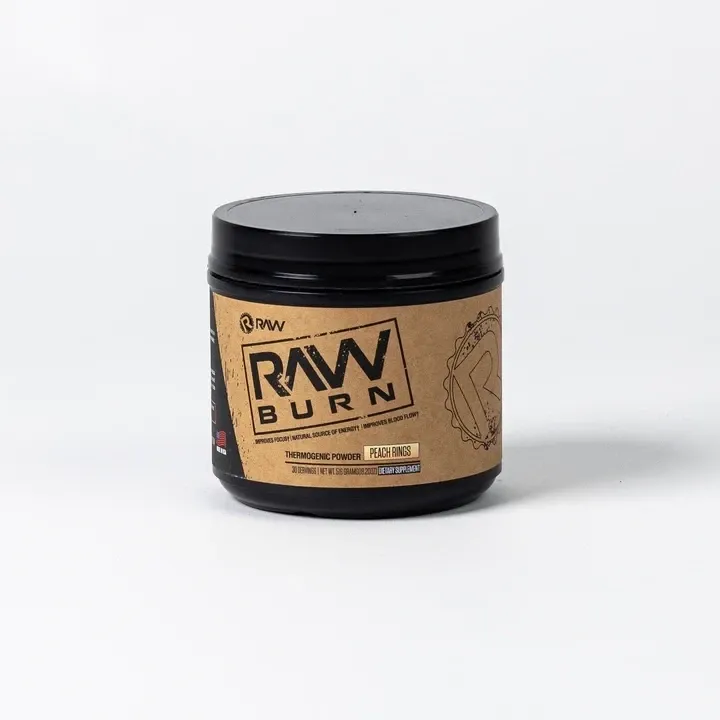 Raw Nutrition Raw Burn, Flavor: Peach Rings, Size: 30 Servings